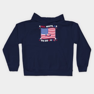 Red, White, and Oh So Cute! Patriotic Kawaii American Flag Kids Hoodie